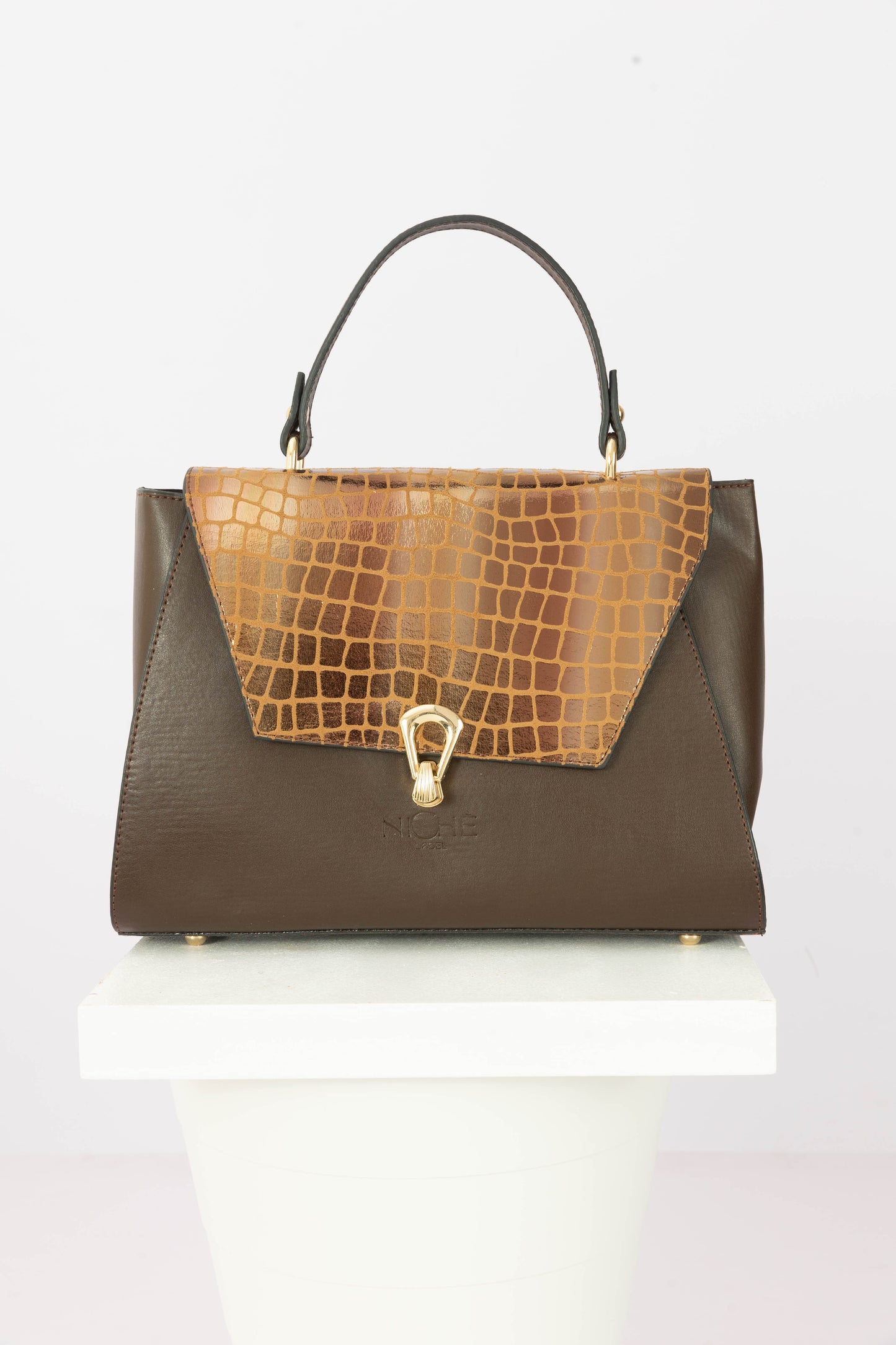 Brown Snakeskin Handbag