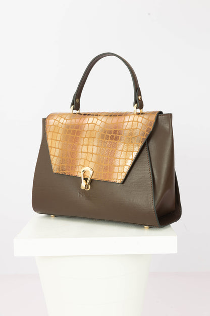 Brown Snakeskin Handbag