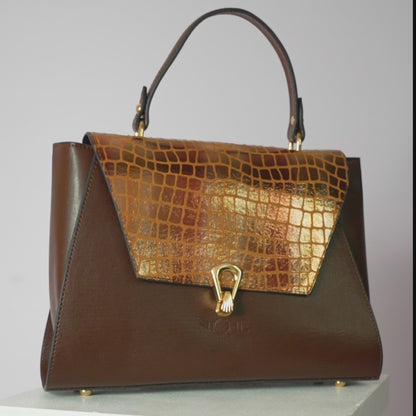 Brown Snakeskin Handbag